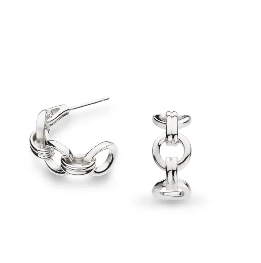 Bevel Unity Hoop Stud Earrings
