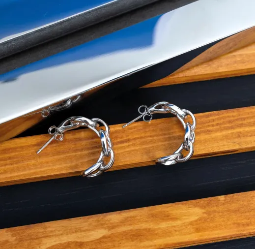 Bevel Unity Hoop Stud Earrings