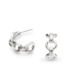 Bevel Unity Hoop Stud Earrings