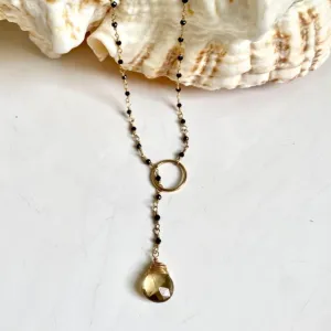 Black Spinel Necklace - Lemon