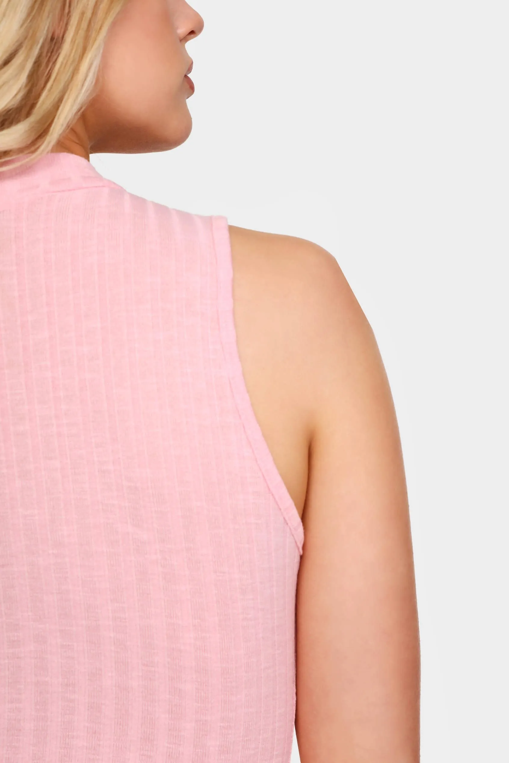 Bright Pink Sleeveless Choker Body