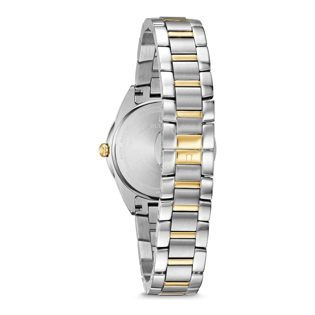 Bulova Ladies Sutton Domed Diamond Dual-Tone Watch - 98R263
