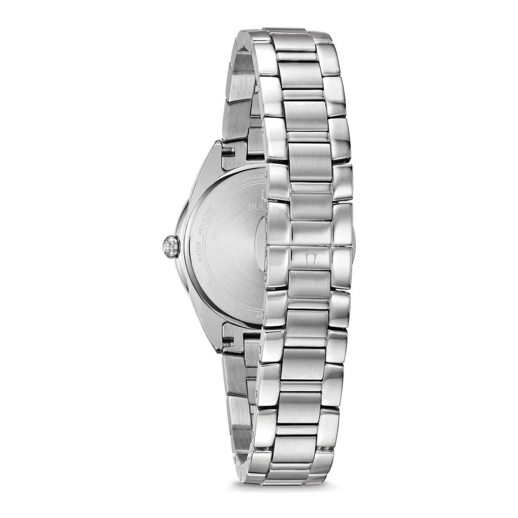 Bulova Ladies Sutton Domed Diamond Encrusted Watch - 96R228
