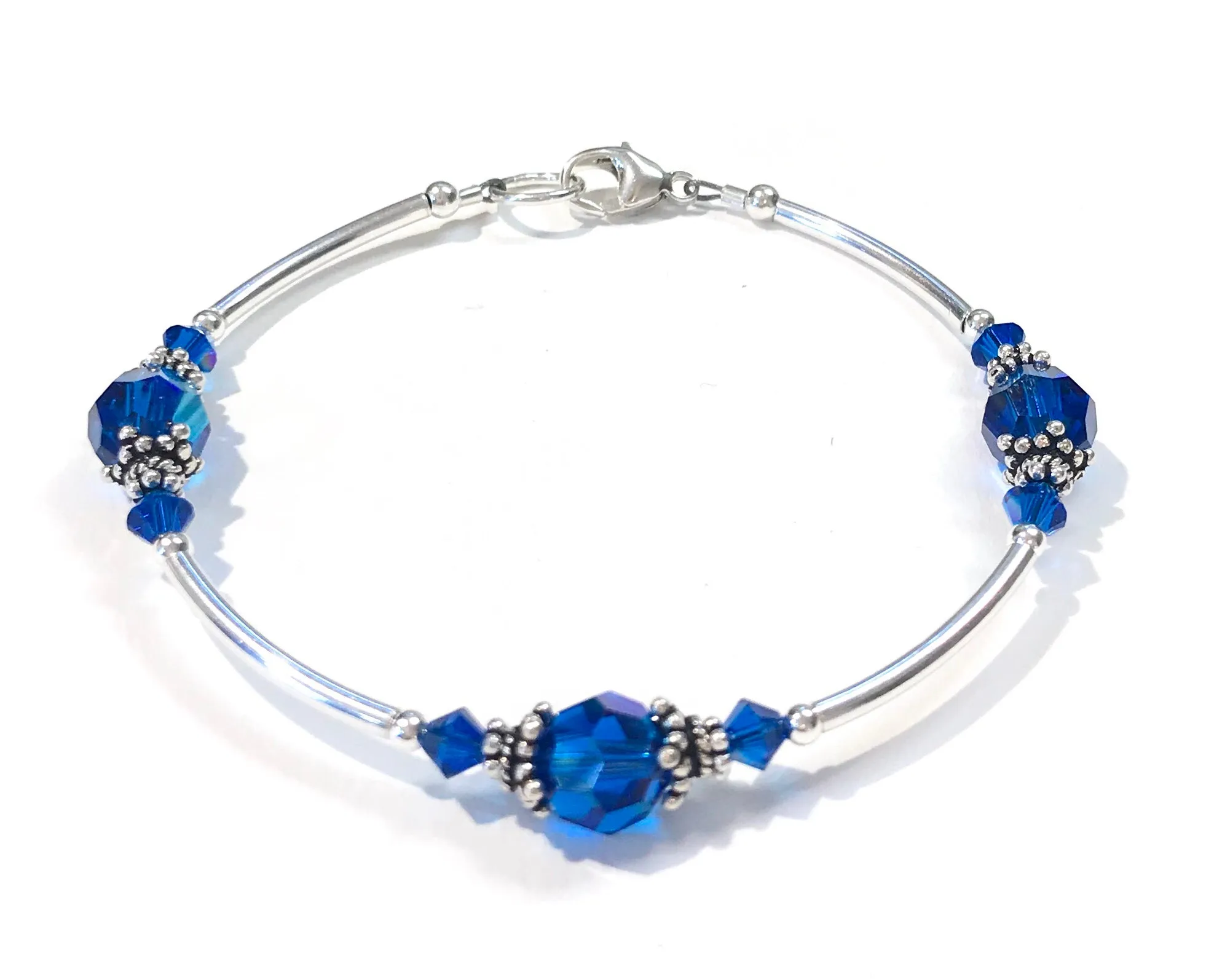 Capri Blue AB  Crystal Sterling Silver Bracelet