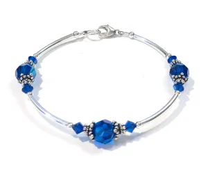 Capri Blue AB  Crystal Sterling Silver Bracelet