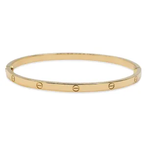 Cartier Love Bangle, Small Model Size 18 - 18ct Yellow Gold