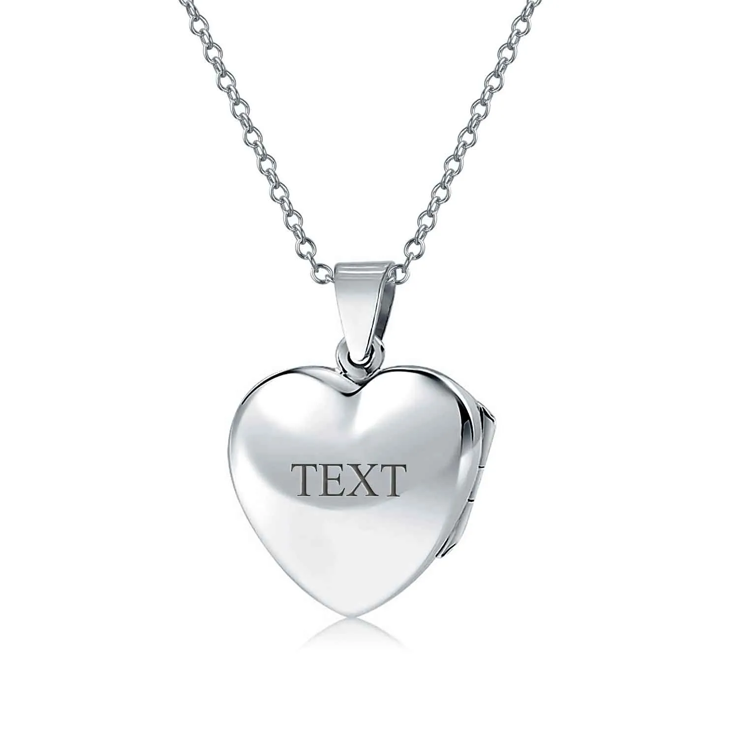 Carved Flower Roses Photo Heart Shape Locket Hold Pictures .925 Silver