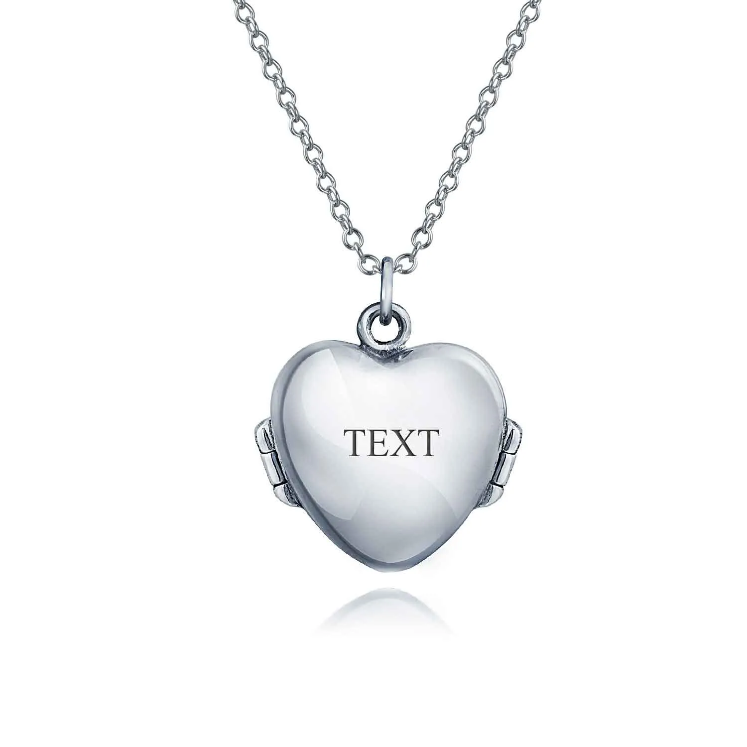 Carved Flower Roses Photo Heart Shape Locket Hold Pictures .925 Silver