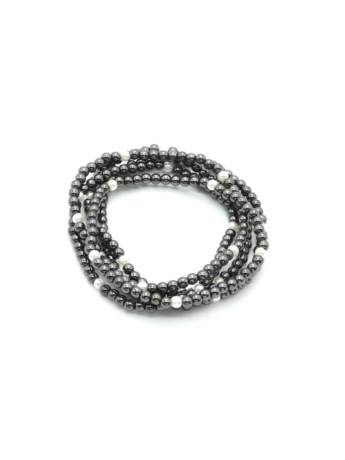 CB2205 4mm CCB Pearl Stretch Bracelet Set