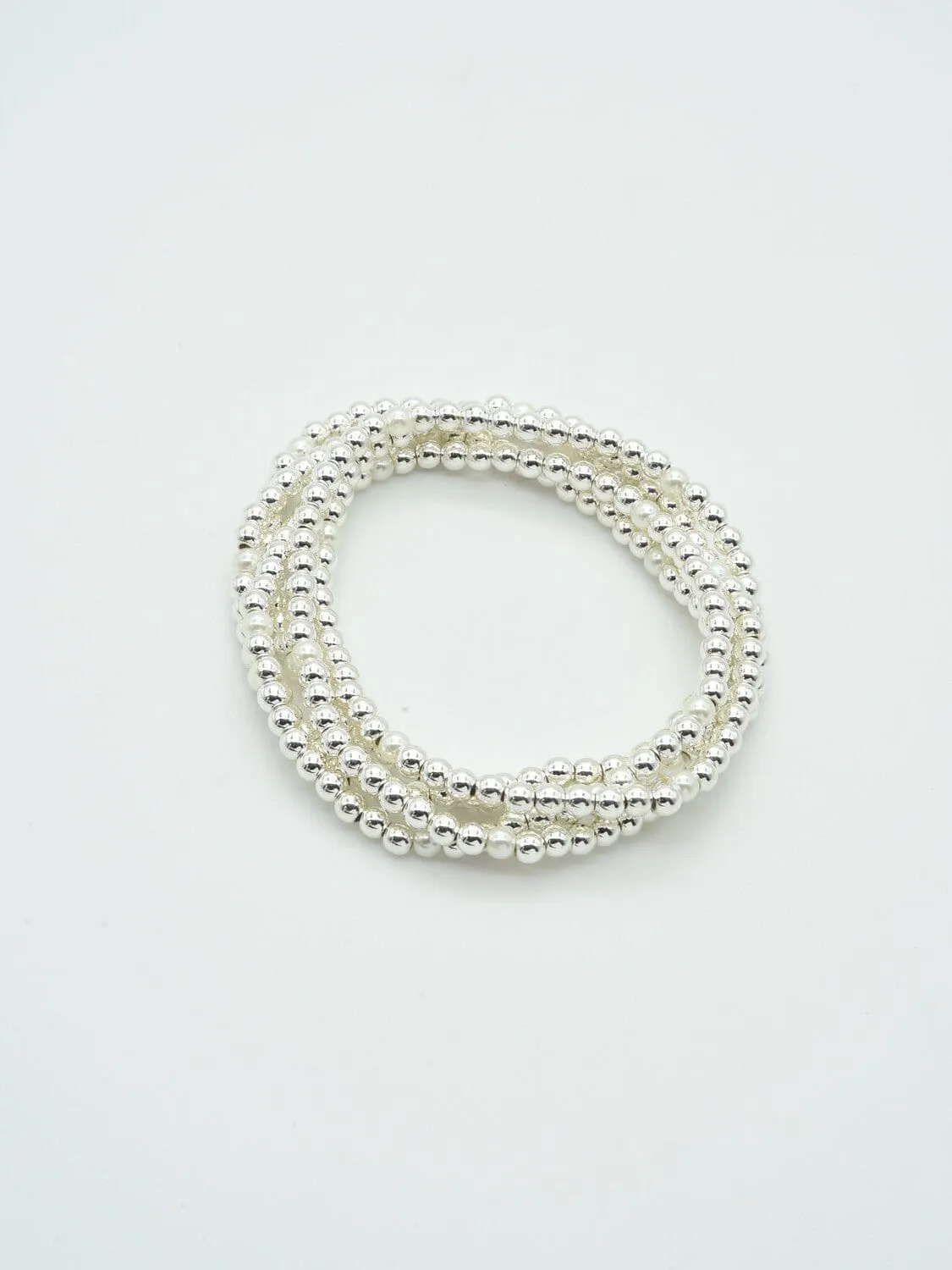 CB2205 4mm CCB Pearl Stretch Bracelet Set