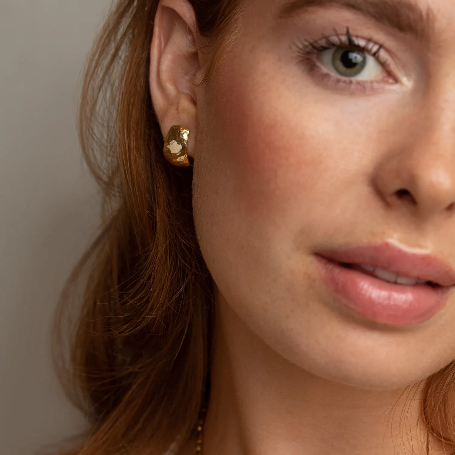 Chunky Tapering Half Hoop Nomad Earrings