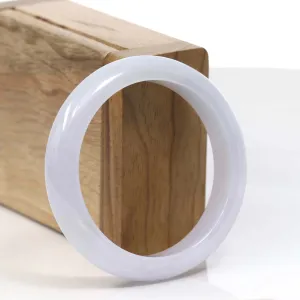 Classic Natural Lavender Natural Jadeite Jade Bangle ( 54.49 mm ) #998
