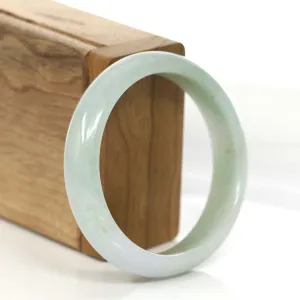 Classic Yellow- Green Natural Burmese Jadeite Jade Bangle (55.62 mm) #725