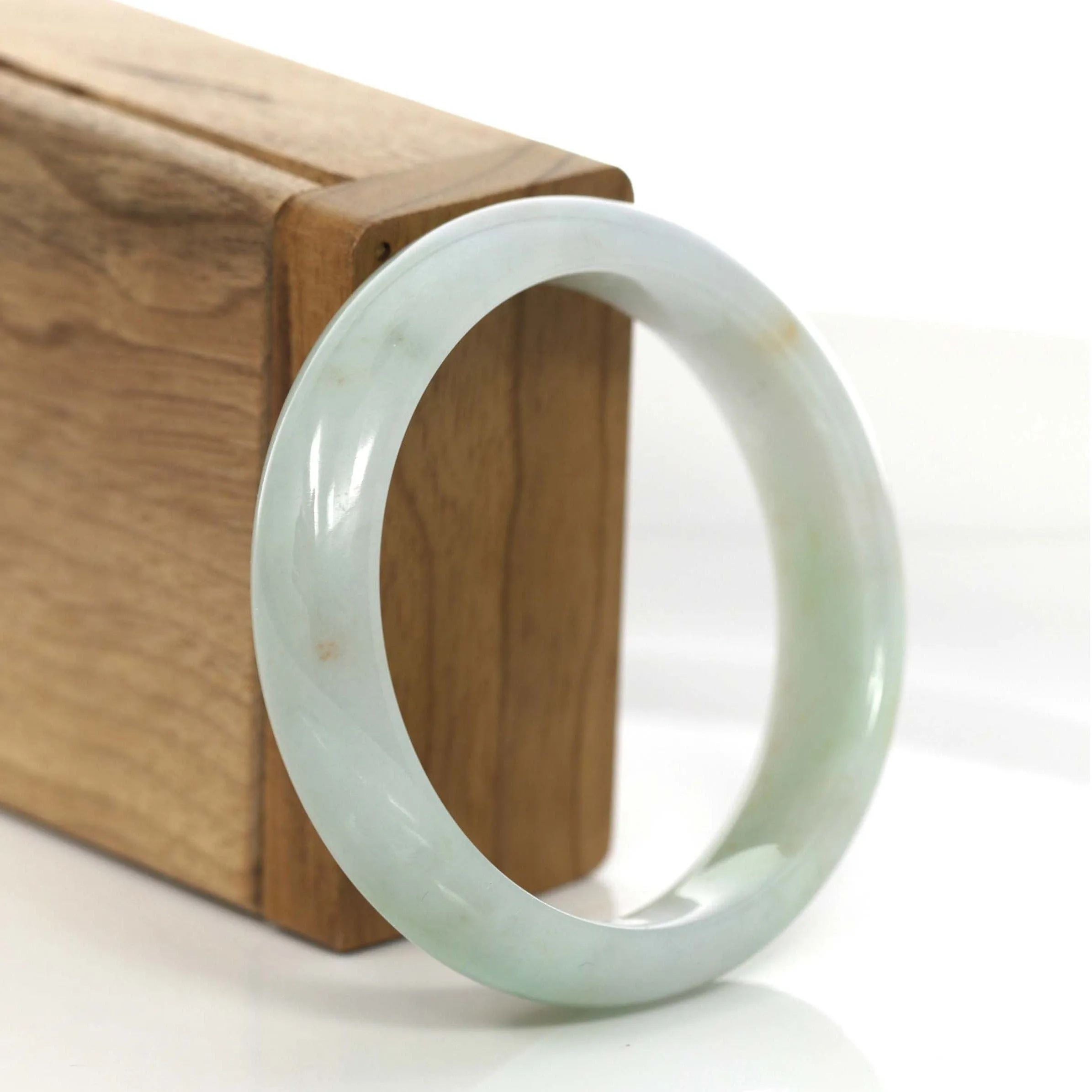 Classic Yellow- Green Natural Burmese Jadeite Jade Bangle (55.62 mm) #725