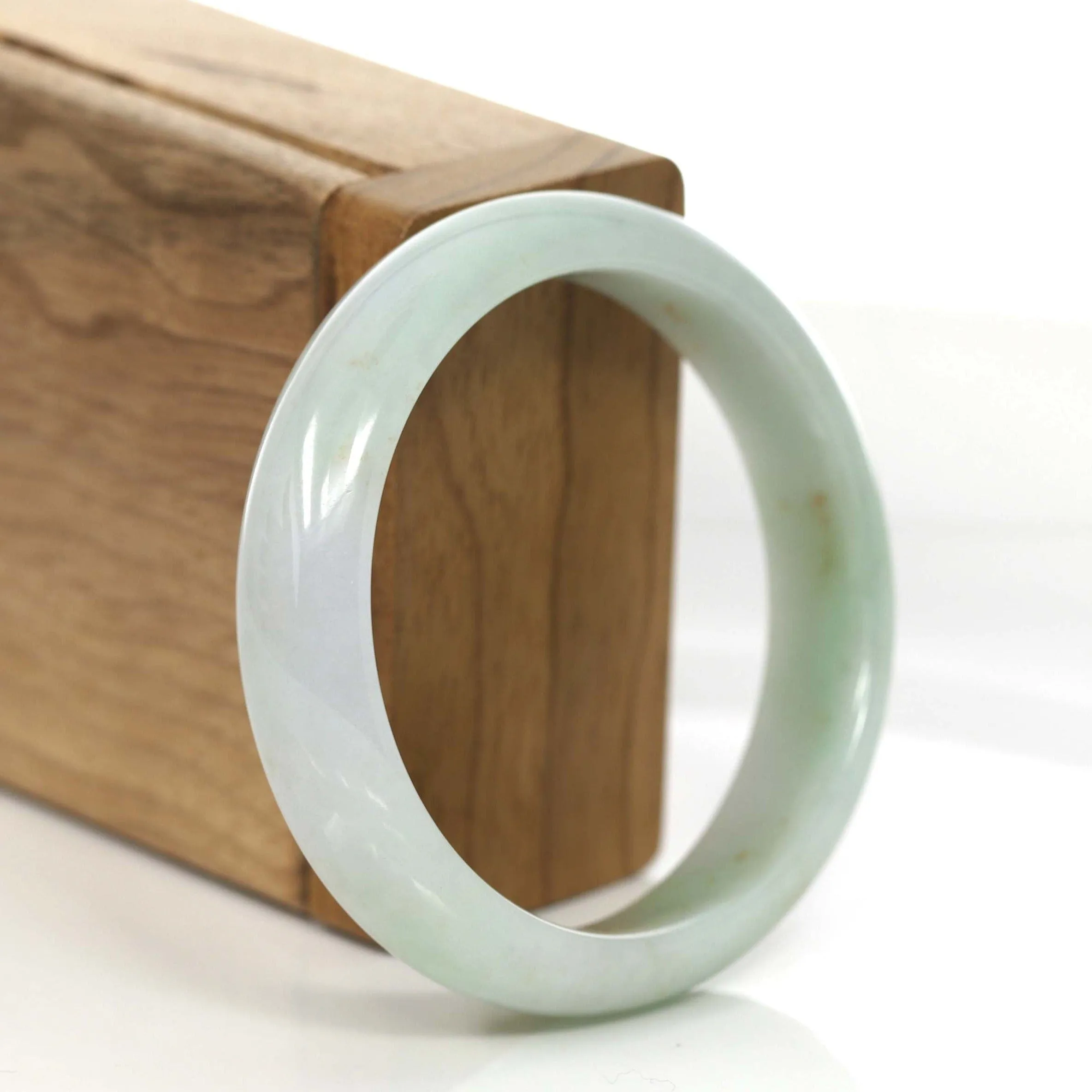 Classic Yellow- Green Natural Burmese Jadeite Jade Bangle (55.62 mm) #725