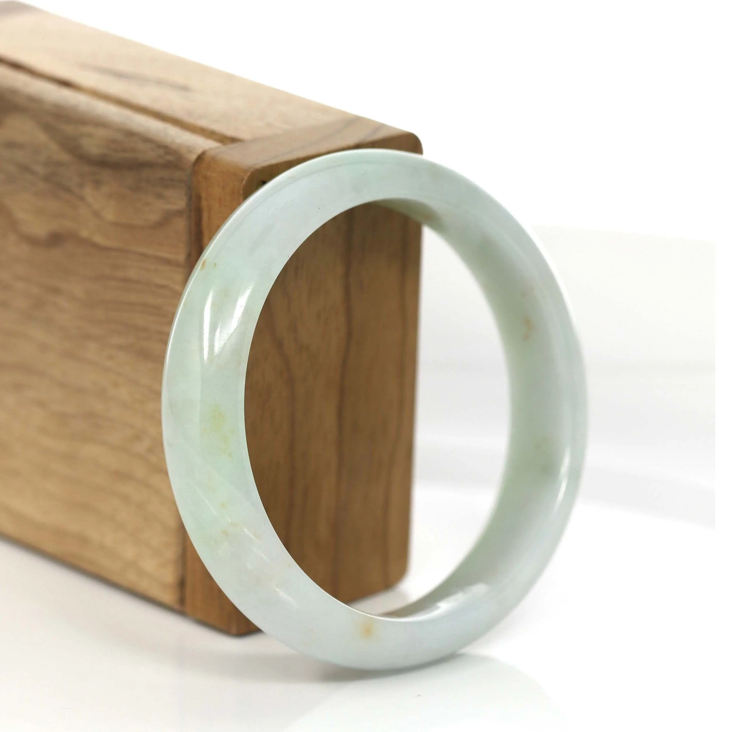 Classic Yellow- Green Natural Burmese Jadeite Jade Bangle (55.62 mm) #725