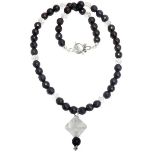 Clear Quartz Necklace Merkaba Wish Upon a Star Crystal Chalcedony
