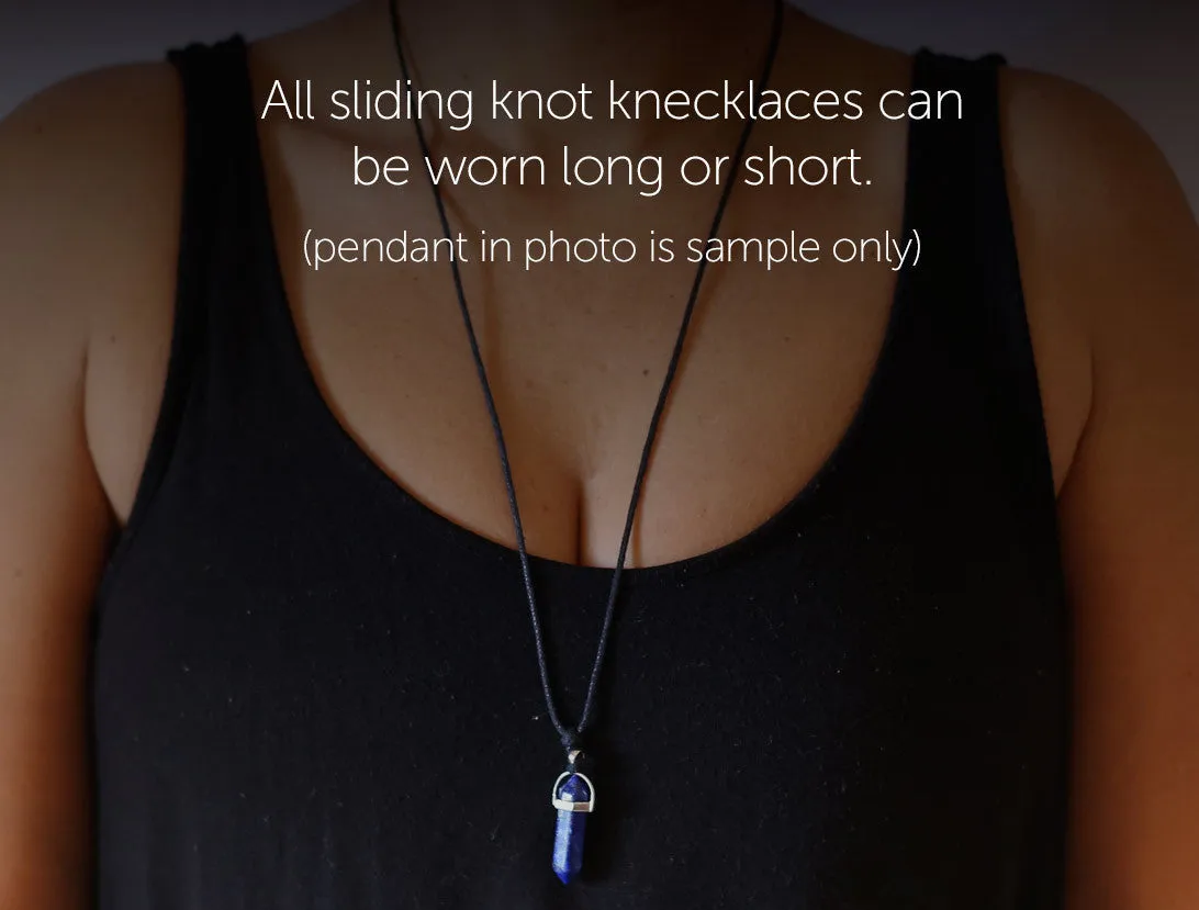 Clear Quartz Sliding Knots Necklace