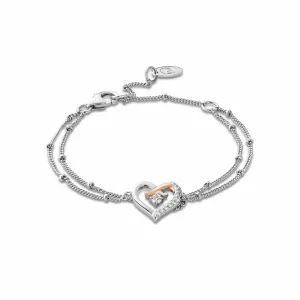 Clogau® Kiss Silver Double-Chain Bracelet