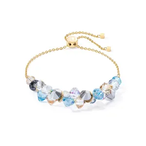 Coeur De Lion Gold Aqua Dancing Crystals Bracelet