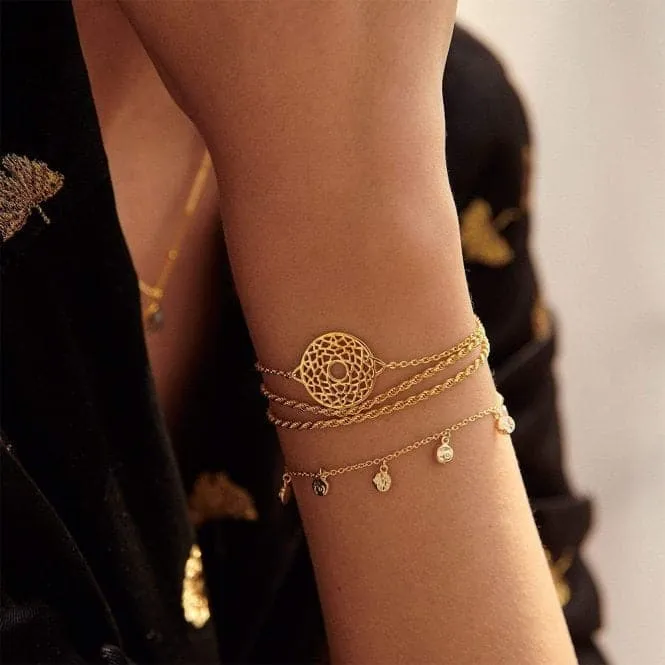 Crown Chakra Chain 18ct Gold Plated Bracelet CHKBR1007