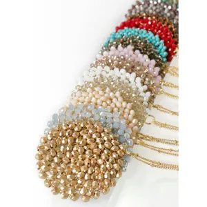 Crystal Bead Pendant Necklace