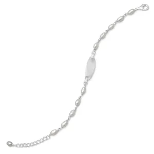 Cultured Freshwater Pearl ID Bracelet