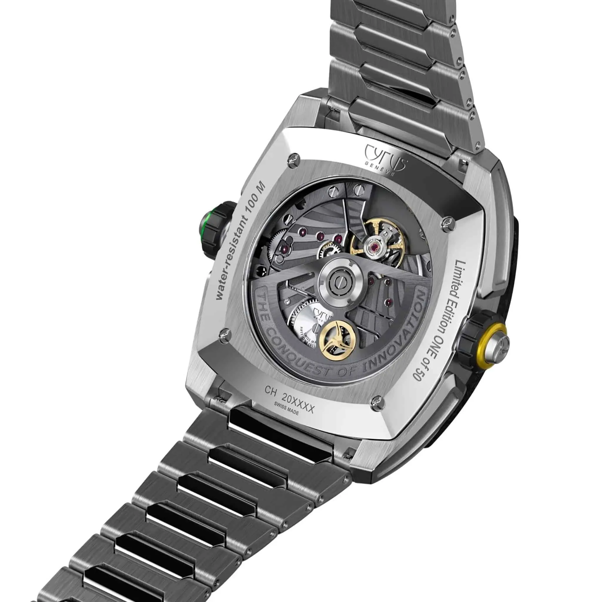 Cyrus Klepcys Dice Lime Titanium and Carbon Watch