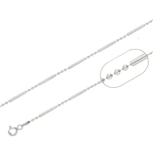 Dainty 925 Sterling Silver Beaded Necklace | Choker Stack/Layering Necklace for Women and Girls Length from 16-26IN