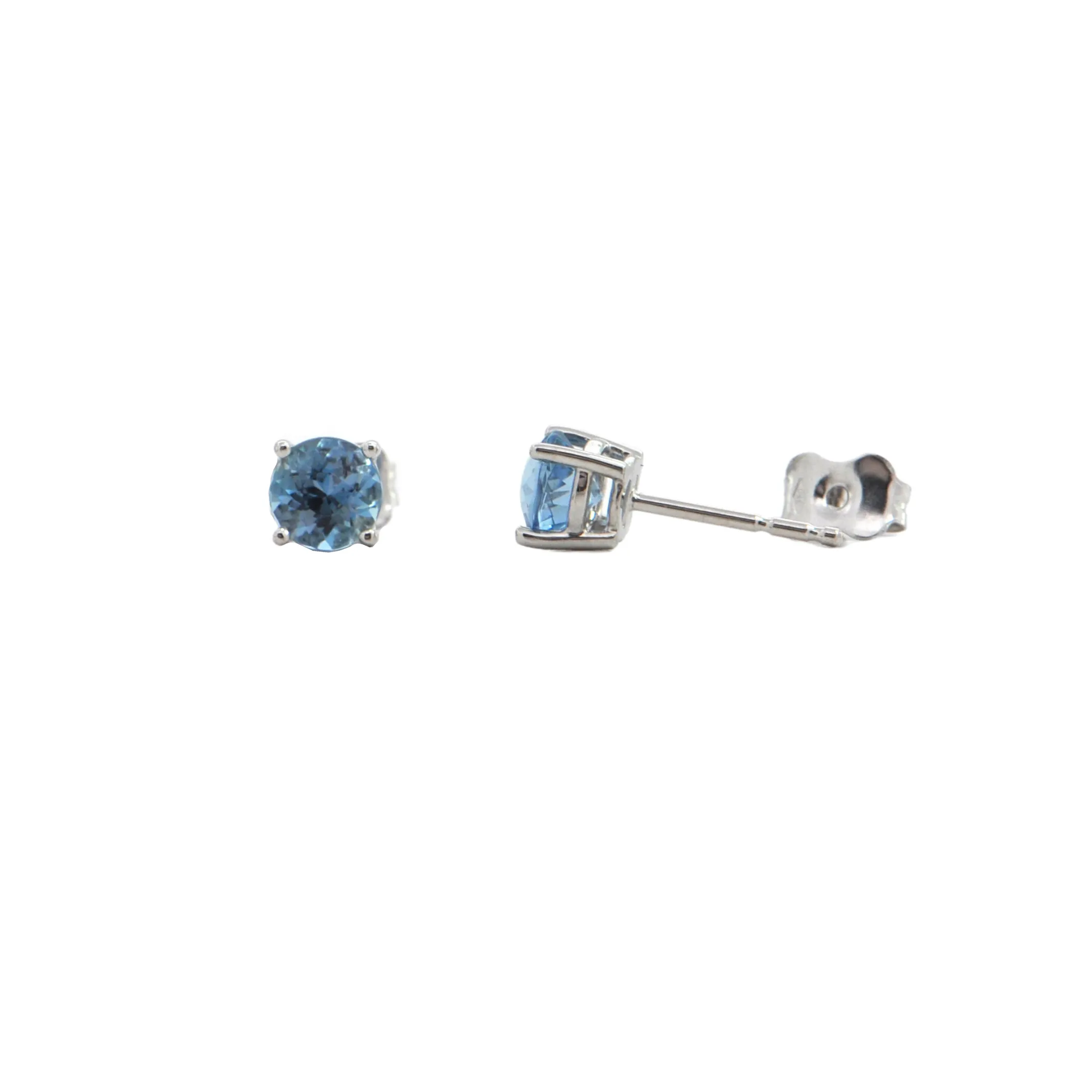 Daisy Exclusive Aquamarine 18K Gold Stud Earring