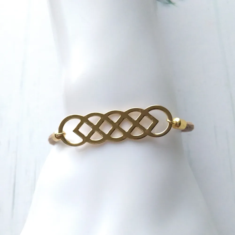 Dani Eternal Knot Corded Slider Bracelet