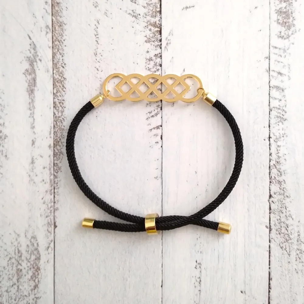 Dani Eternal Knot Corded Slider Bracelet