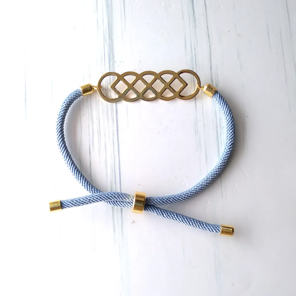Dani Eternal Knot Corded Slider Bracelet