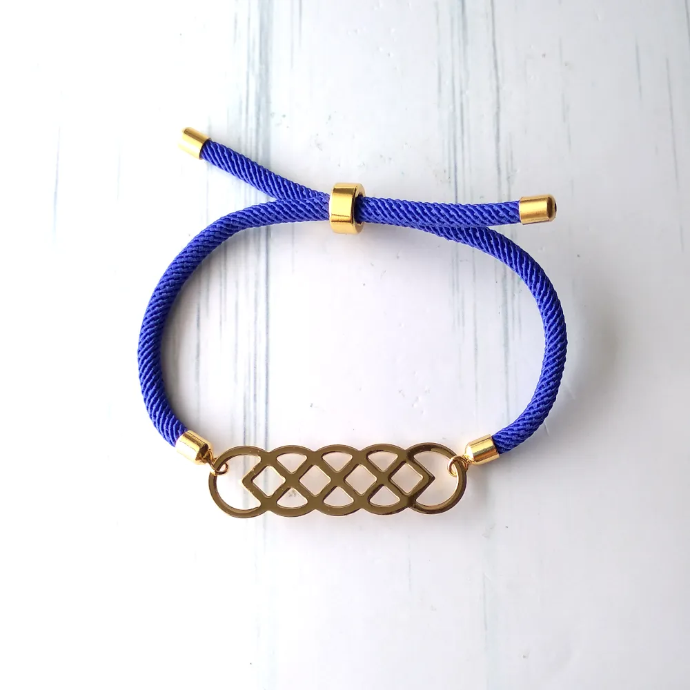 Dani Eternal Knot Corded Slider Bracelet