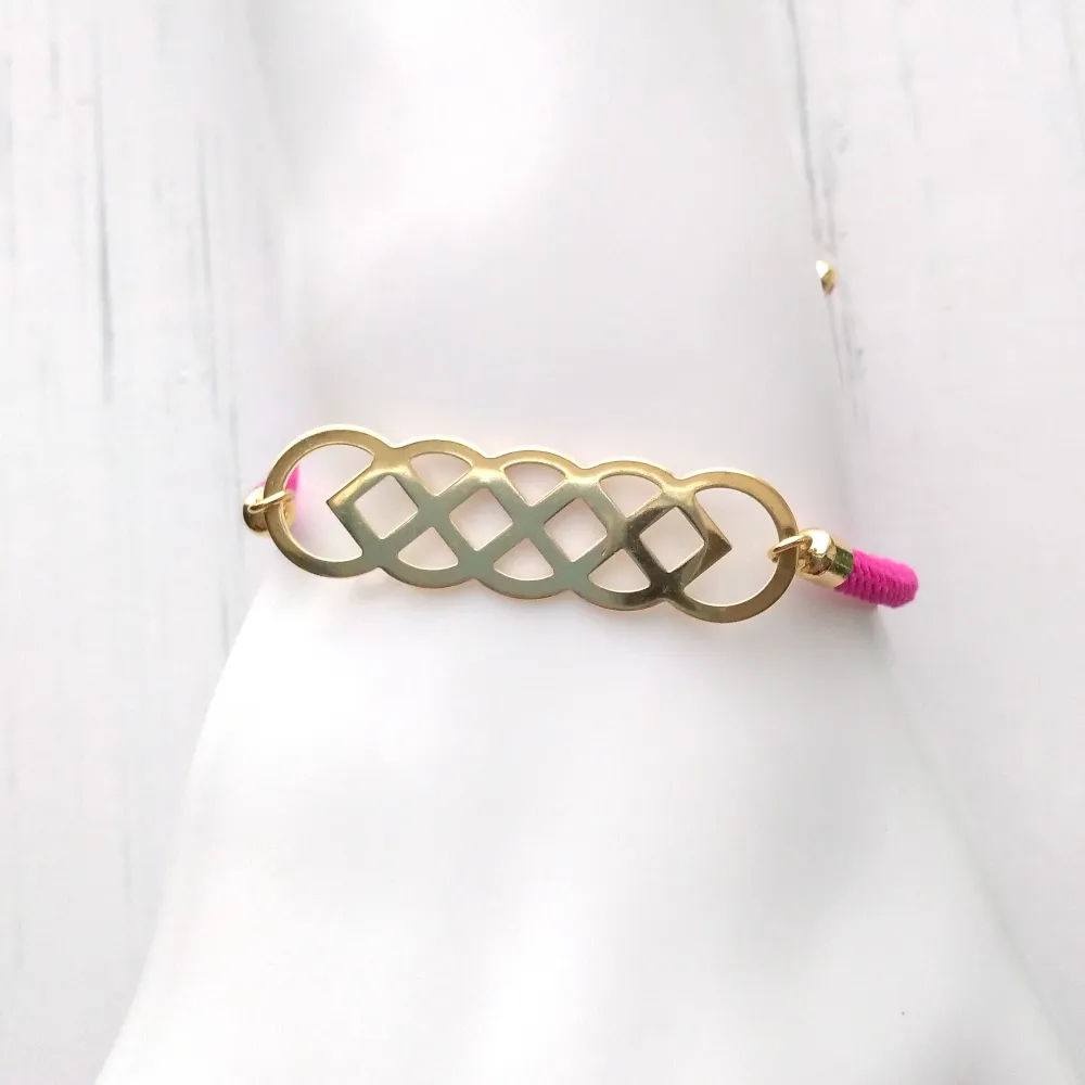 Dani Eternal Knot Corded Slider Bracelet