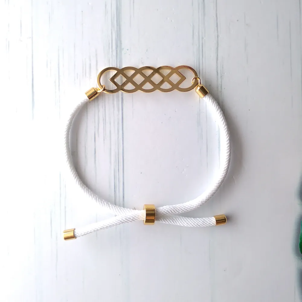 Dani Eternal Knot Corded Slider Bracelet