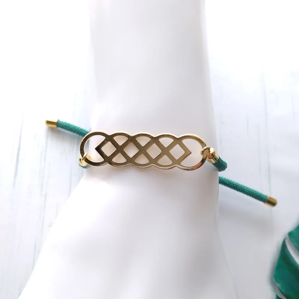 Dani Eternal Knot Corded Slider Bracelet