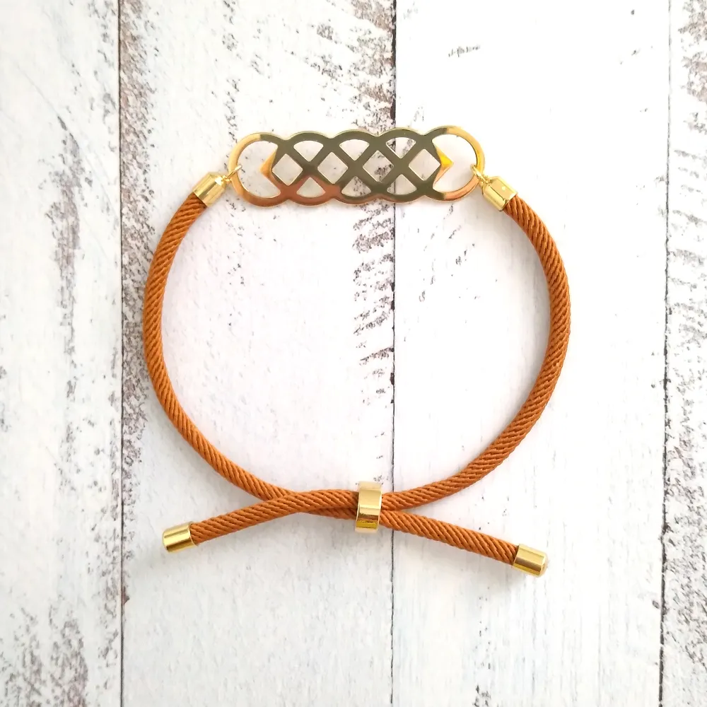Dani Eternal Knot Corded Slider Bracelet