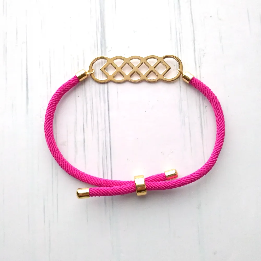 Dani Eternal Knot Corded Slider Bracelet