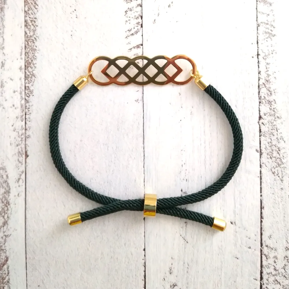 Dani Eternal Knot Corded Slider Bracelet