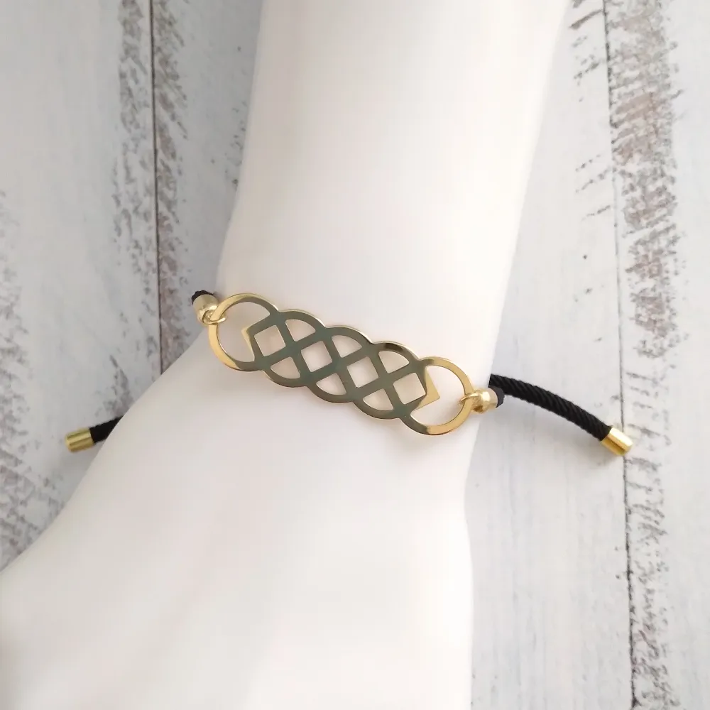 Dani Eternal Knot Corded Slider Bracelet