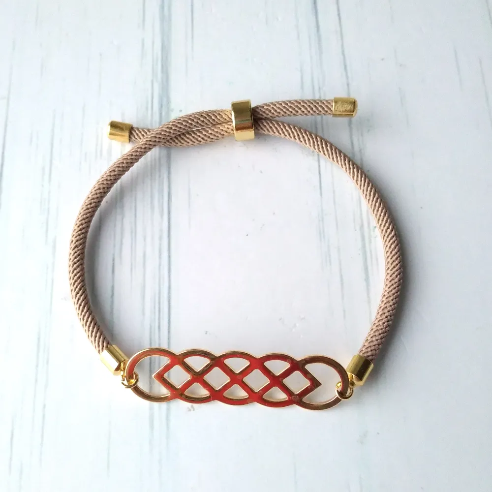 Dani Eternal Knot Corded Slider Bracelet