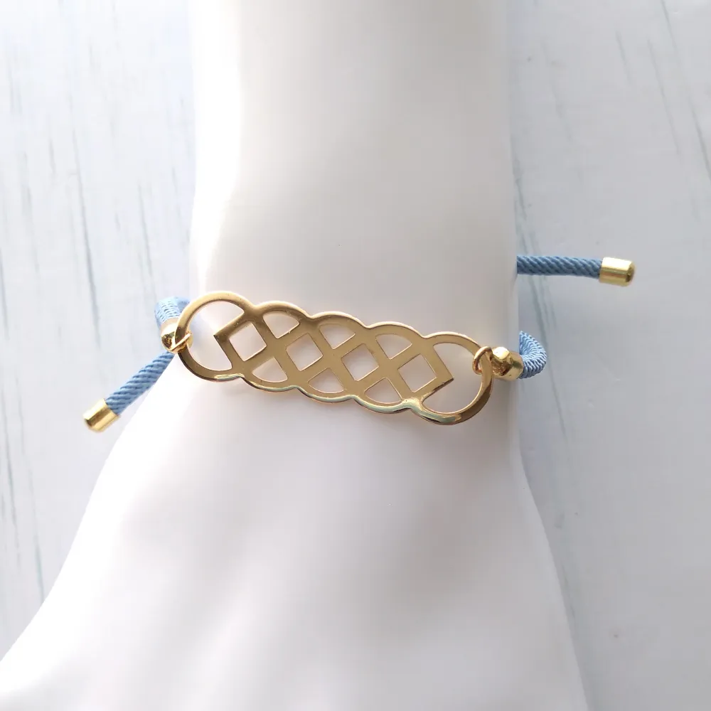 Dani Eternal Knot Corded Slider Bracelet
