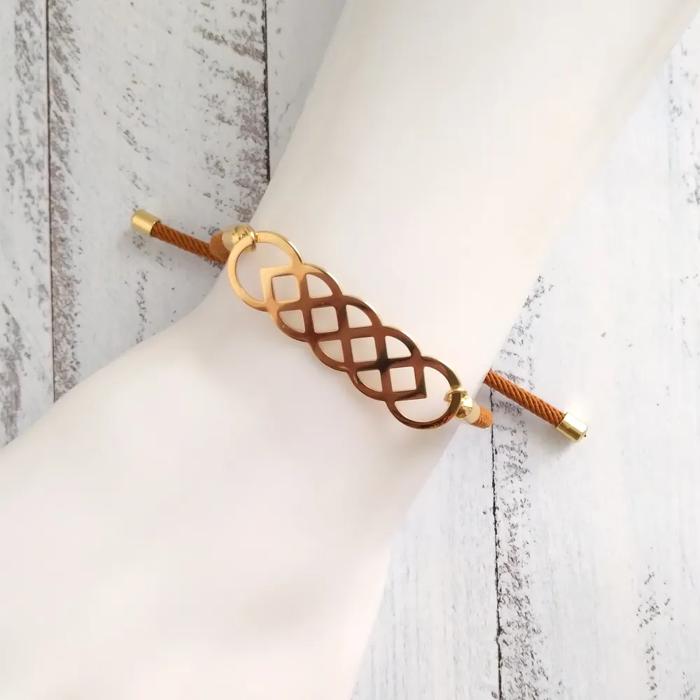 Dani Eternal Knot Corded Slider Bracelet