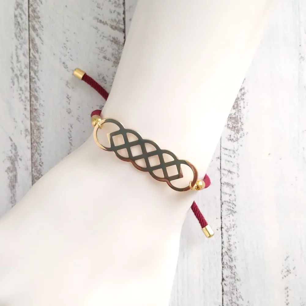 Dani Eternal Knot Corded Slider Bracelet