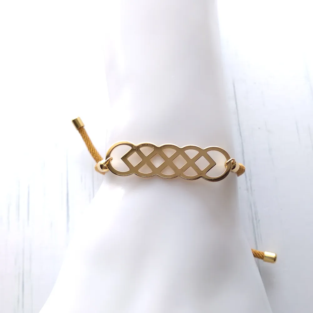 Dani Eternal Knot Corded Slider Bracelet