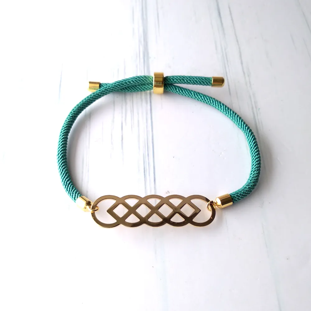 Dani Eternal Knot Corded Slider Bracelet