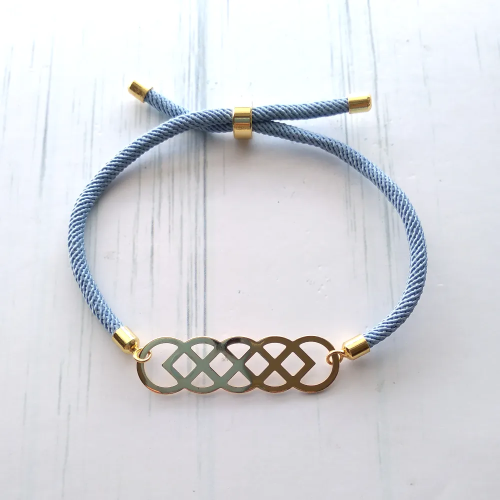 Dani Eternal Knot Corded Slider Bracelet