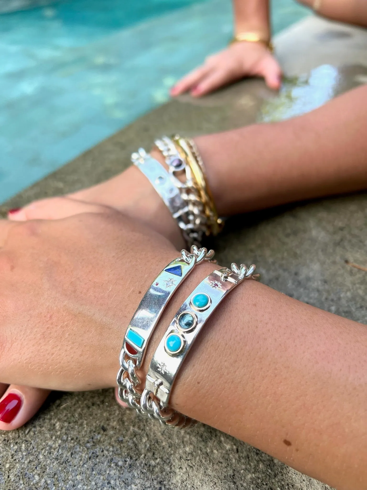 Desert Moon Curb Chain ID Bracelet