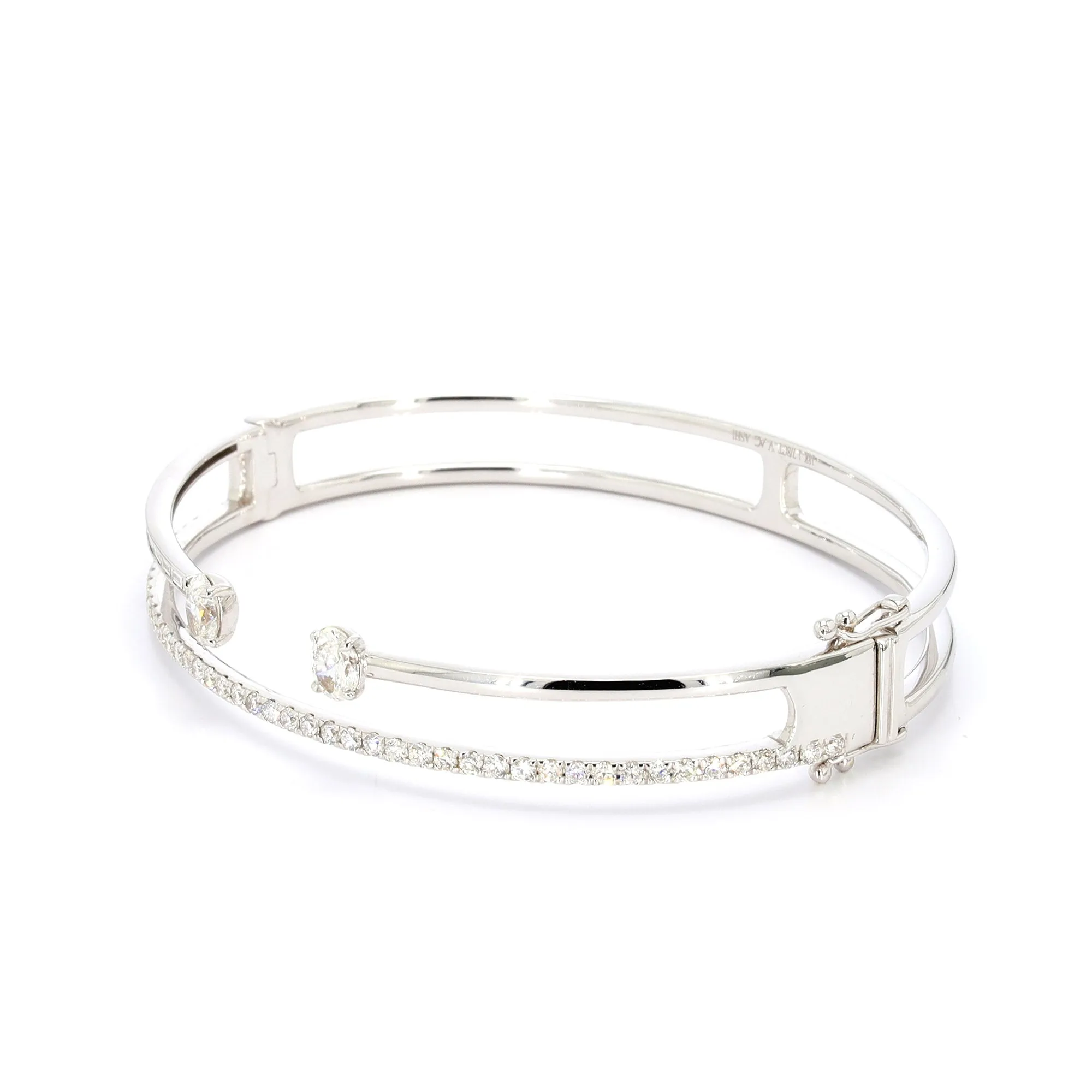 Diamond Double Row Bangle